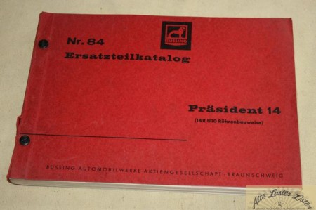 Büssing Präsident 14 ( 14 R U10 ) Ersatzteilliste