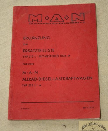 Zusatz Liste für MAN  515  L 1 A , Allrad