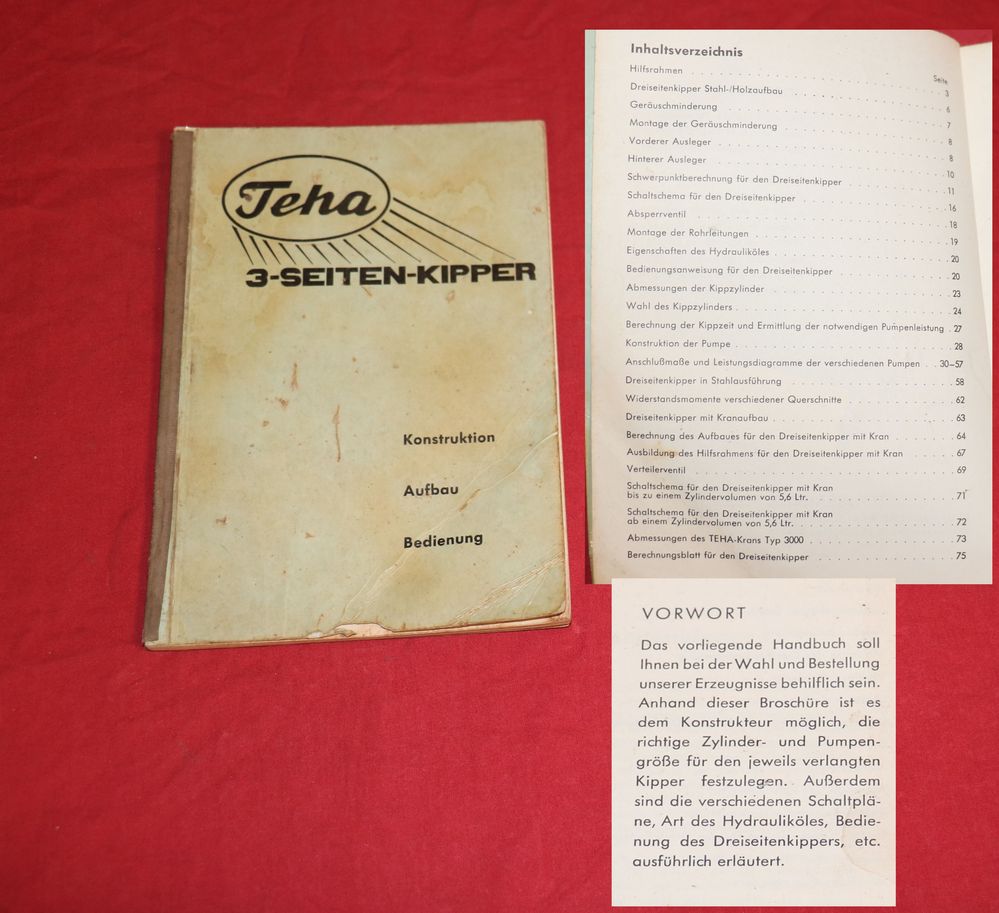 TEHA Dreiseitenkipper Anleitung