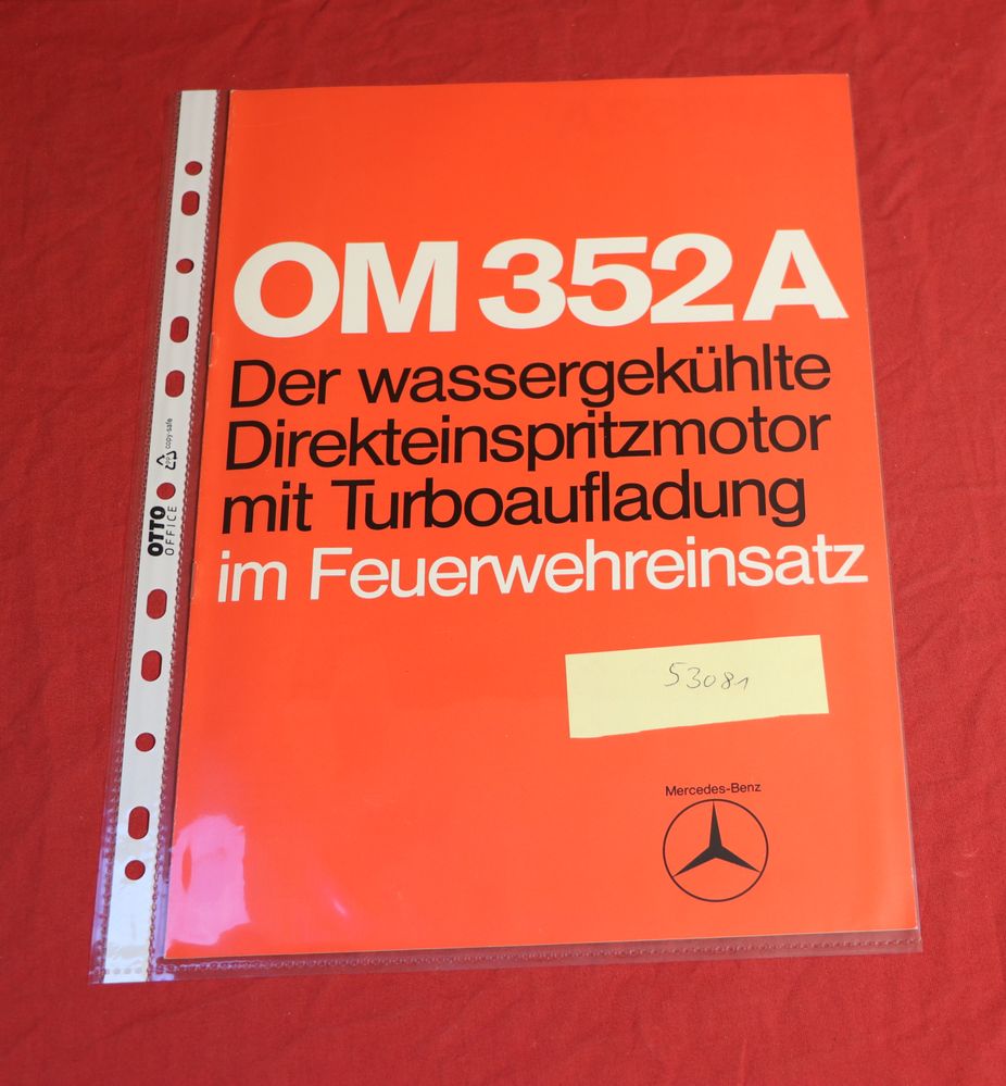 Mercedes Benz OM 352 A  Turbomotor im Feuerwehreinsatz