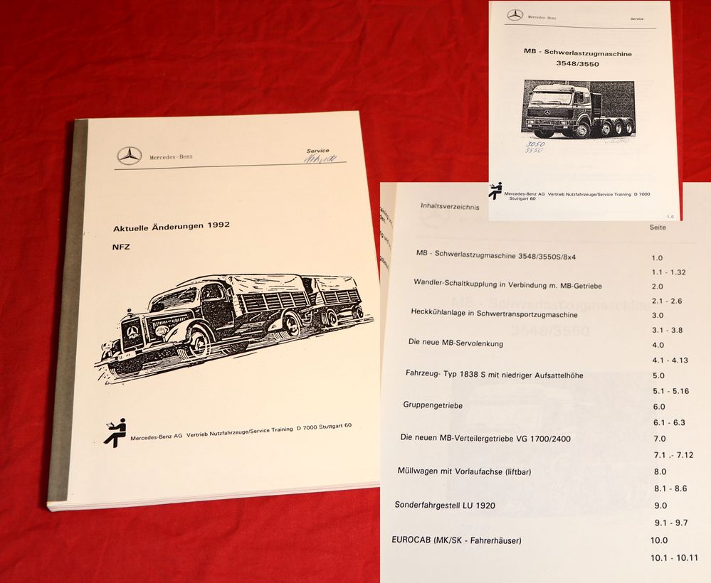 Mercedes Service Info , mit Schwerlast Zugmaschine 3548
