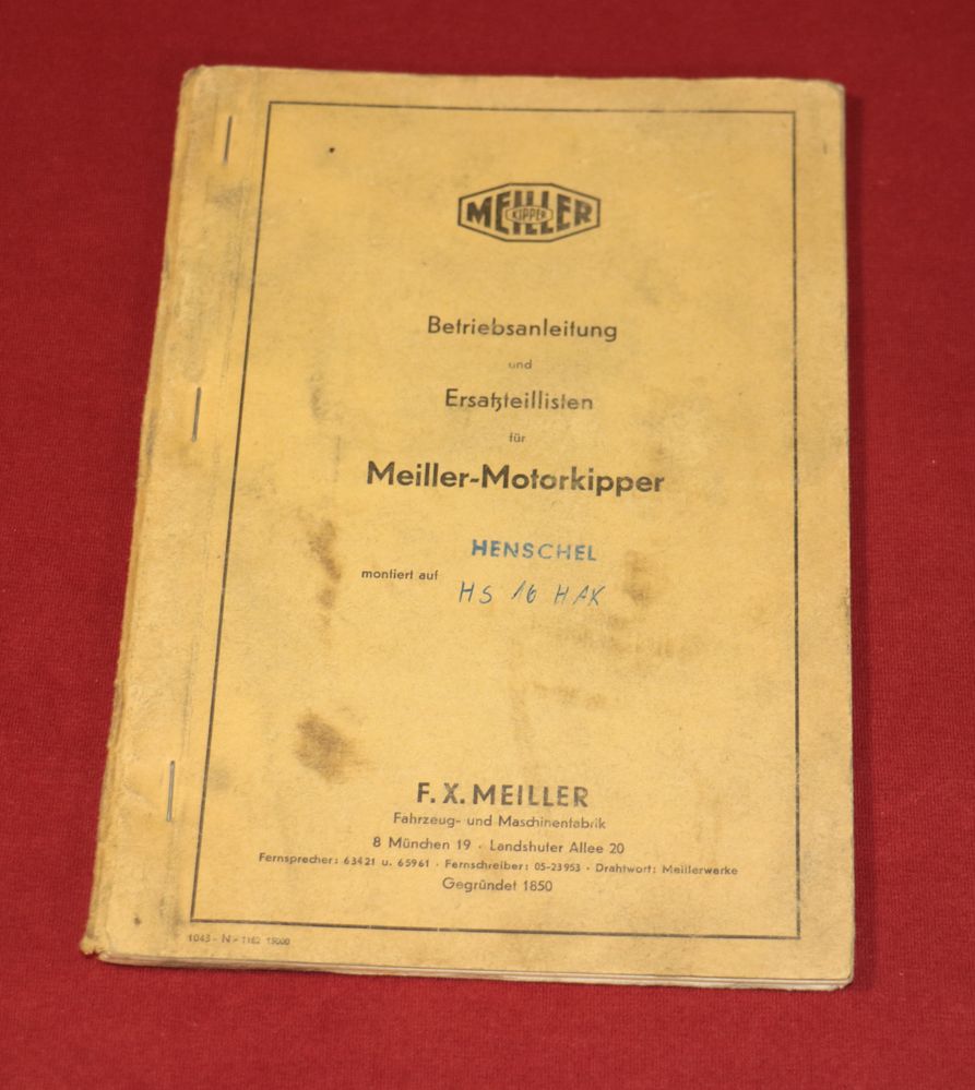 MEILLER Motorkipper   auf  Henschel HA 16 HAK