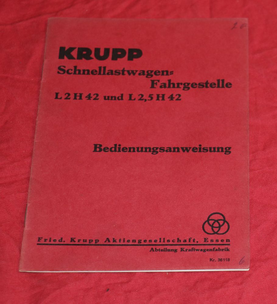 Krupp L 2 / 2,5 H 42 Schnellastwagen - Fahrgestelle