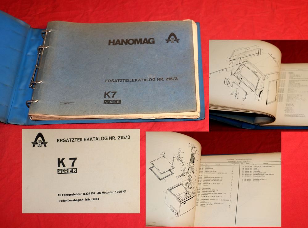 Hanomag K 7 Raupe Serie B  Ersatzteilkatalog