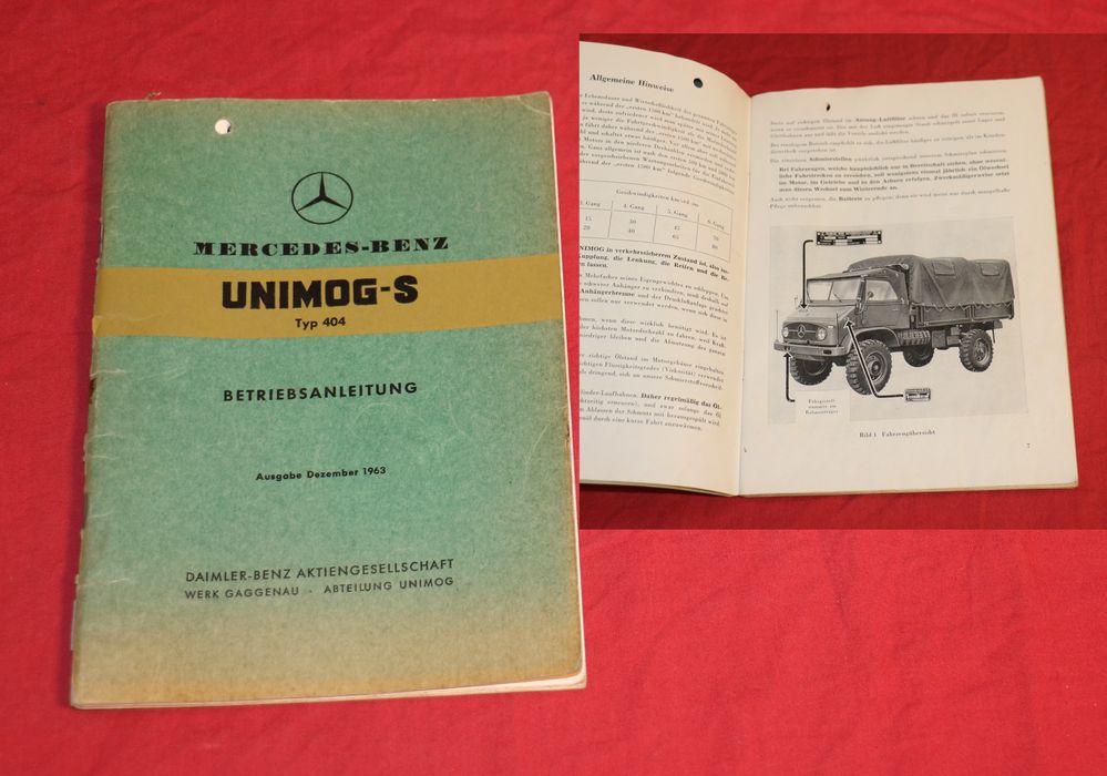 Betriebsanleitung Unimog 404 S