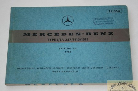 Mercedes L, LA 1413, 1513  ( 327 )  Fahrgestell Ersatzteilliste