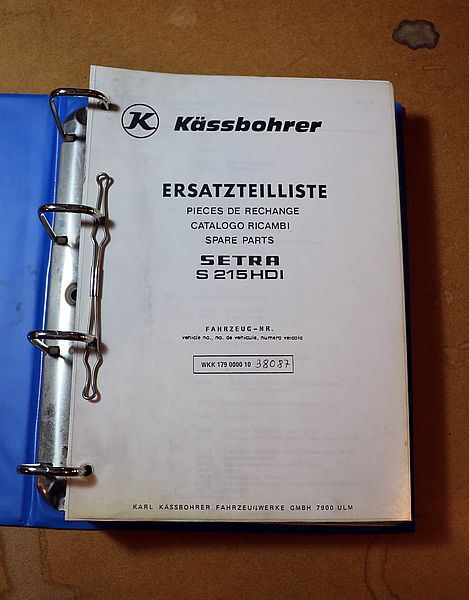 SETRA S 215 HDI , Ersatzteilliste