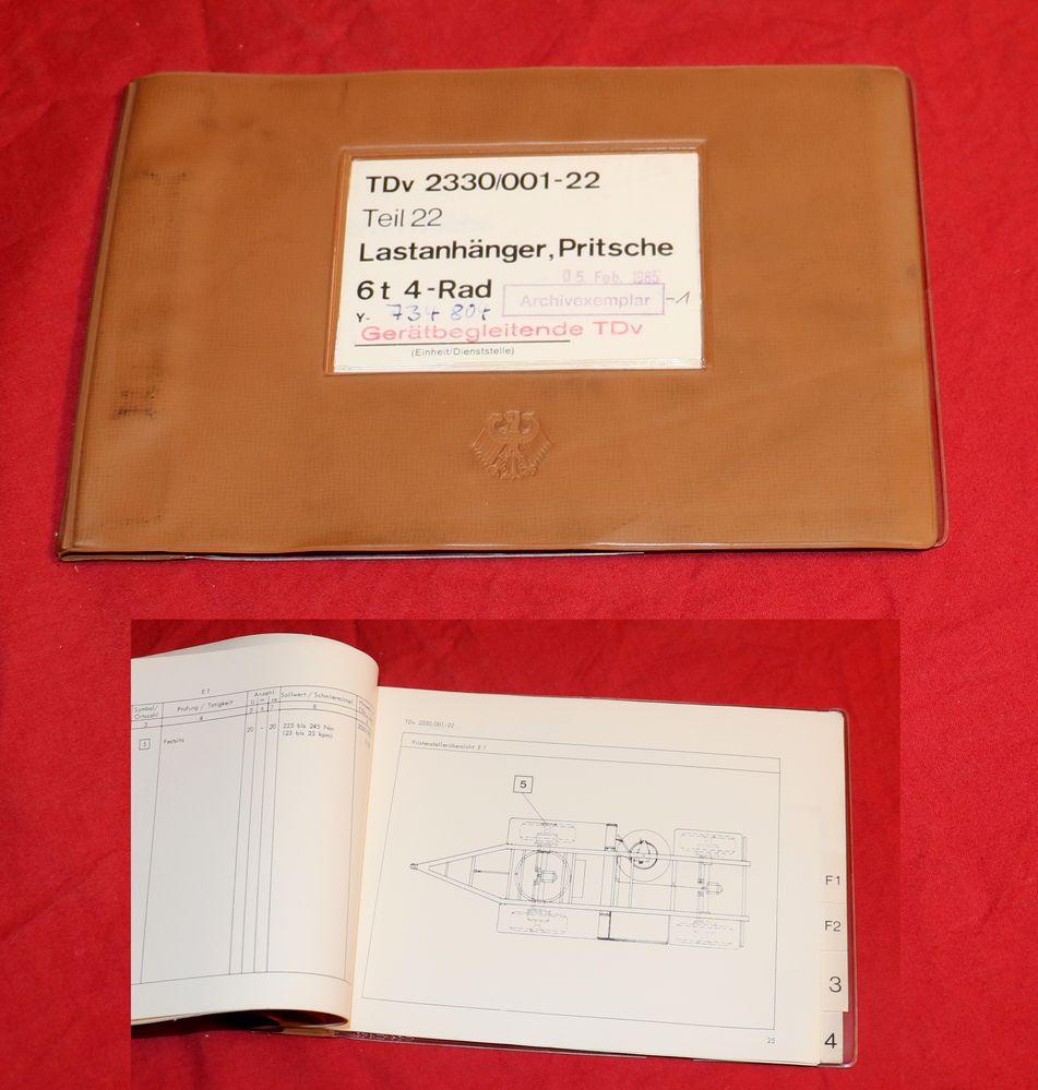 Anhänger Pritsche 6 t  4 - Rad Fristenheft