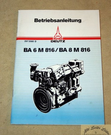 Deutz Motoren   BA 6 + 8 M 816