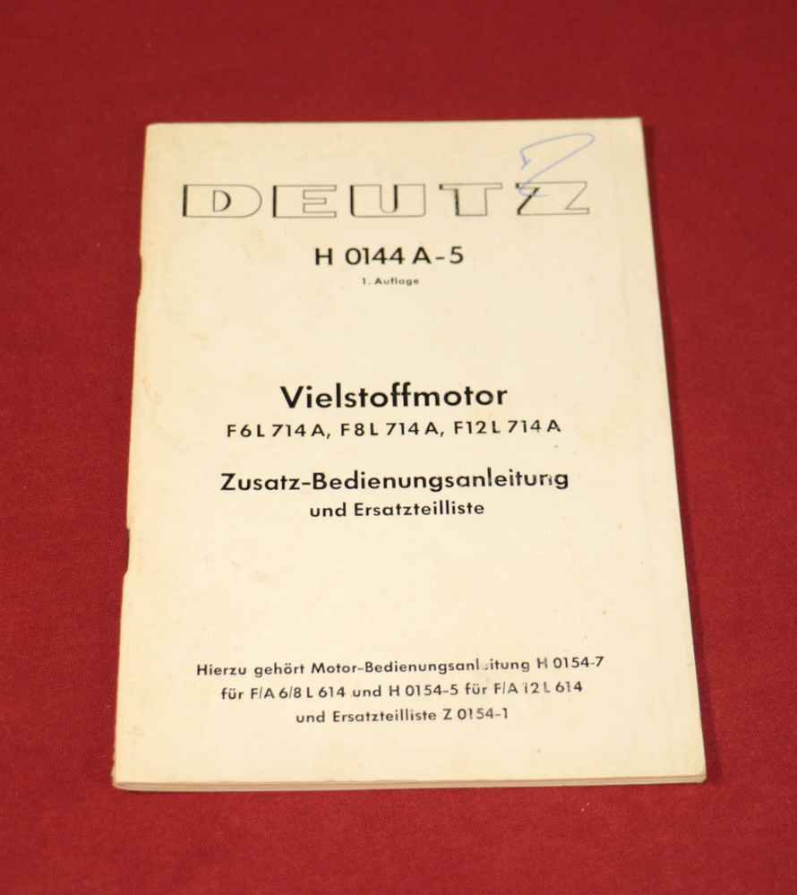 34258 Deutz F 6, 8, 12 L 714 A , Vielstoffmotor