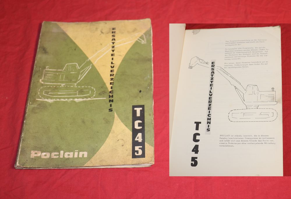 POCLAIN TC 45 Bagger Raupenbagger Ersatzteilliste