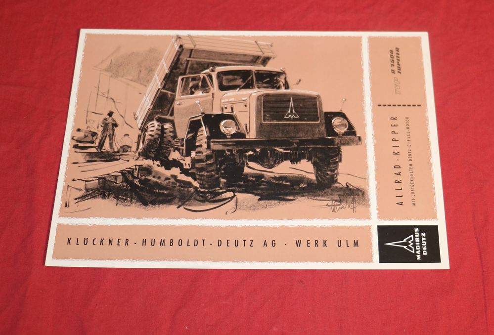 Magirus A 7500 Jupiter Eckhauber Allrad Kipper Prospekt 