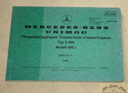 Unimog  U 900   Typ 406.1 ,   Fahrgestell,     Bildliste