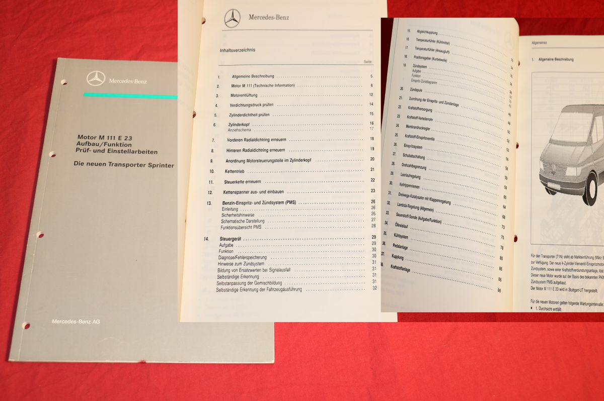 33715-1 Mercedes Motor M 111 E 23 im Sprinter, Service Schrift