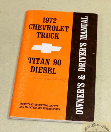 Chevrolet Truck , TITAN 90  Diesel  ,  Owners manual