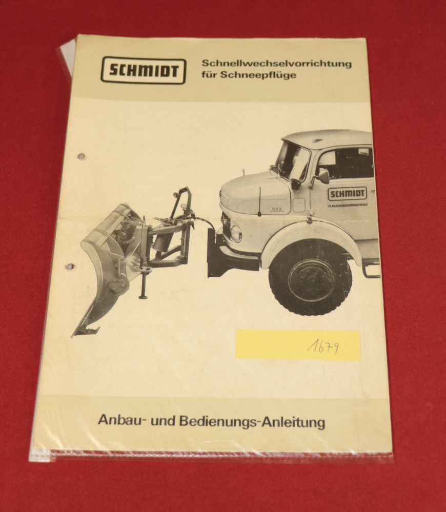 11679 SCHMIDT Schnellwechselvorrichtung für Schneepflüge