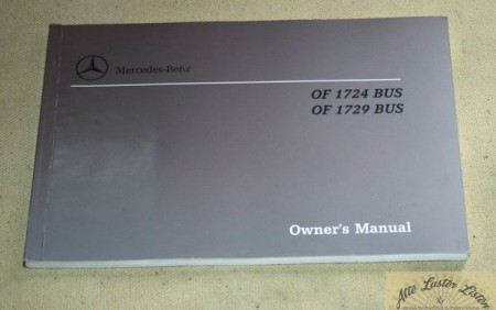 Mercedes OF 1724 , OF 1729 Bus  Owners Manual