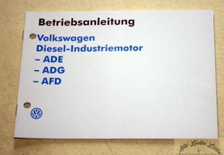 VW  Industriemotor   ADE , ADG , AFD