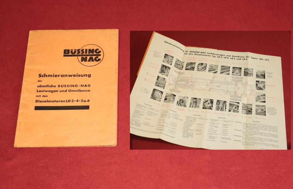 Schmieranweisung Büssing NAG  Typ 150 - 375