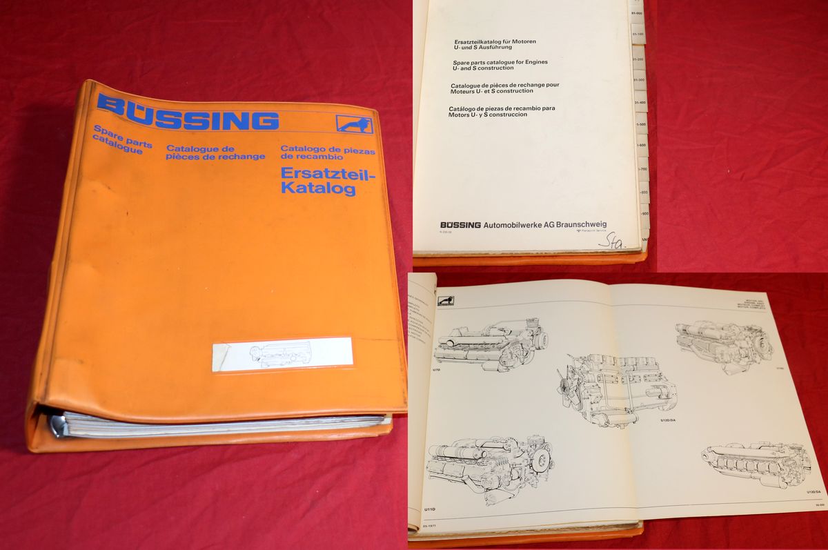 Büssing Motoren U und S Ersatzteilkatalog