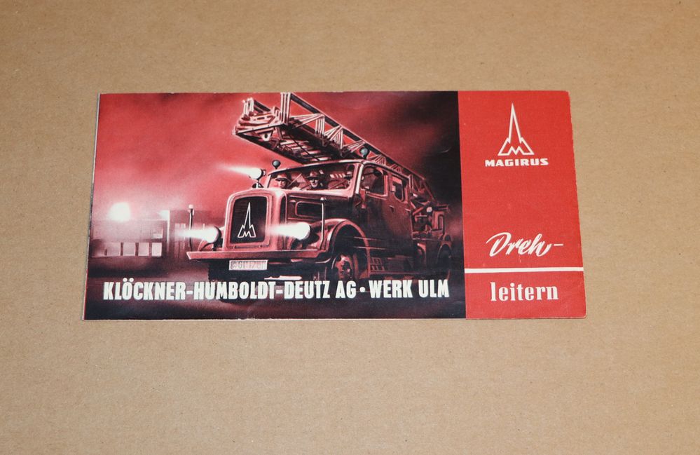 Magirus Drehleitern DL 1951 , Feuerwehr Prospekt