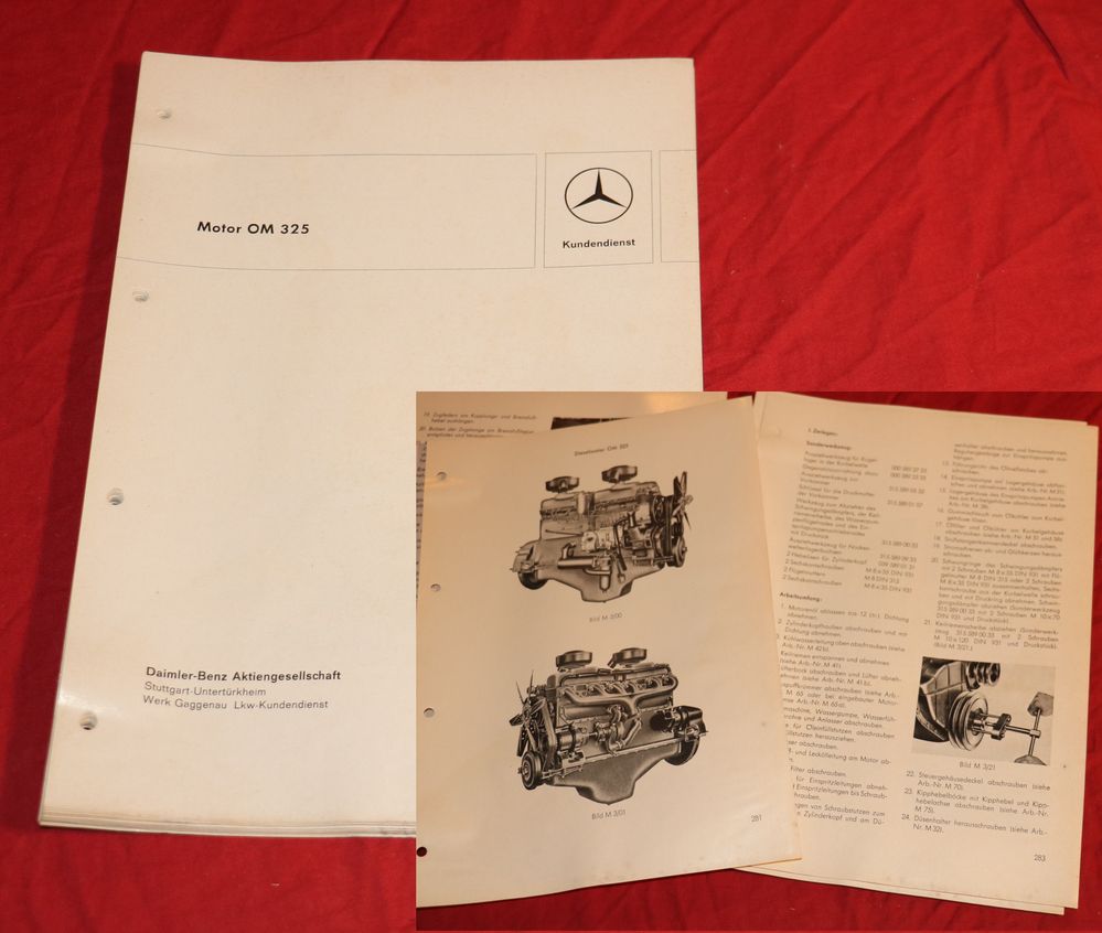 36432 Mercedes Motor OM 325 , Werkstatthandbuch