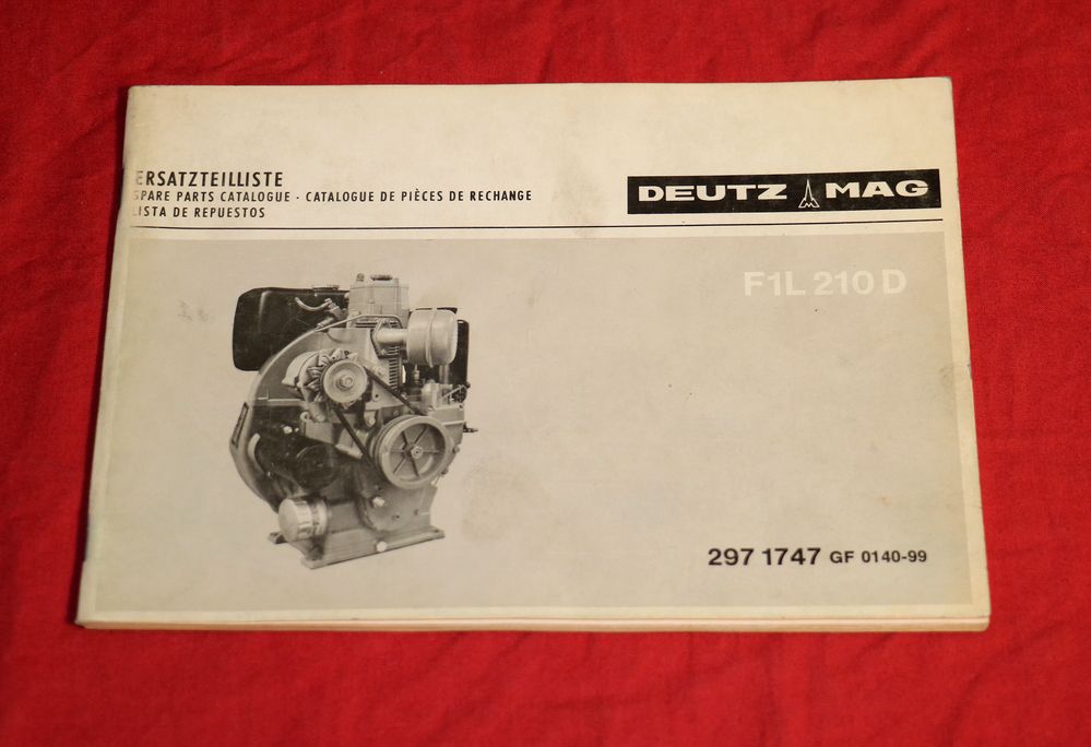 Deutz MAG Motor F 1 L 210 D Ersatzteilliste