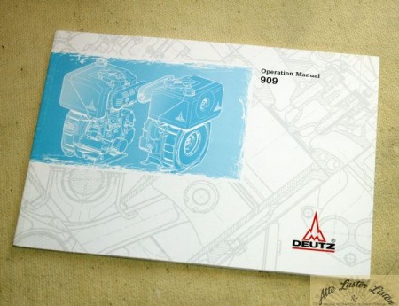 Deutz 909 Operation Manual   englisch