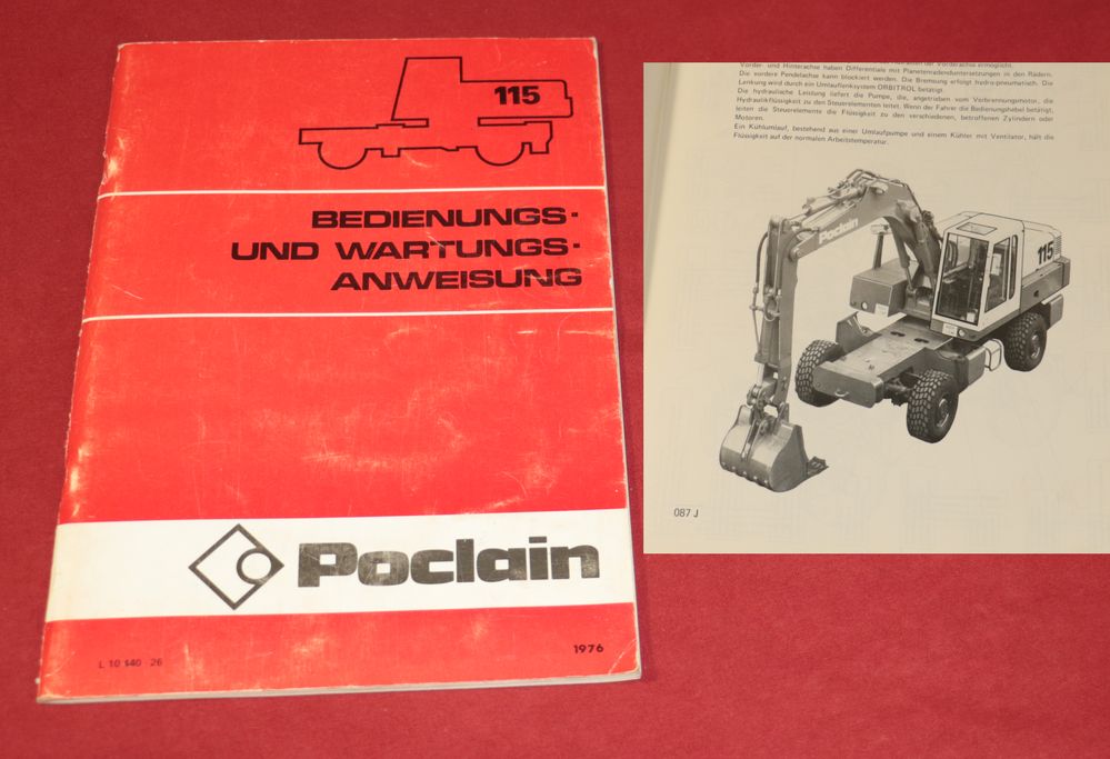 POCLAIN 115 P Mobilbagger , Anleitung