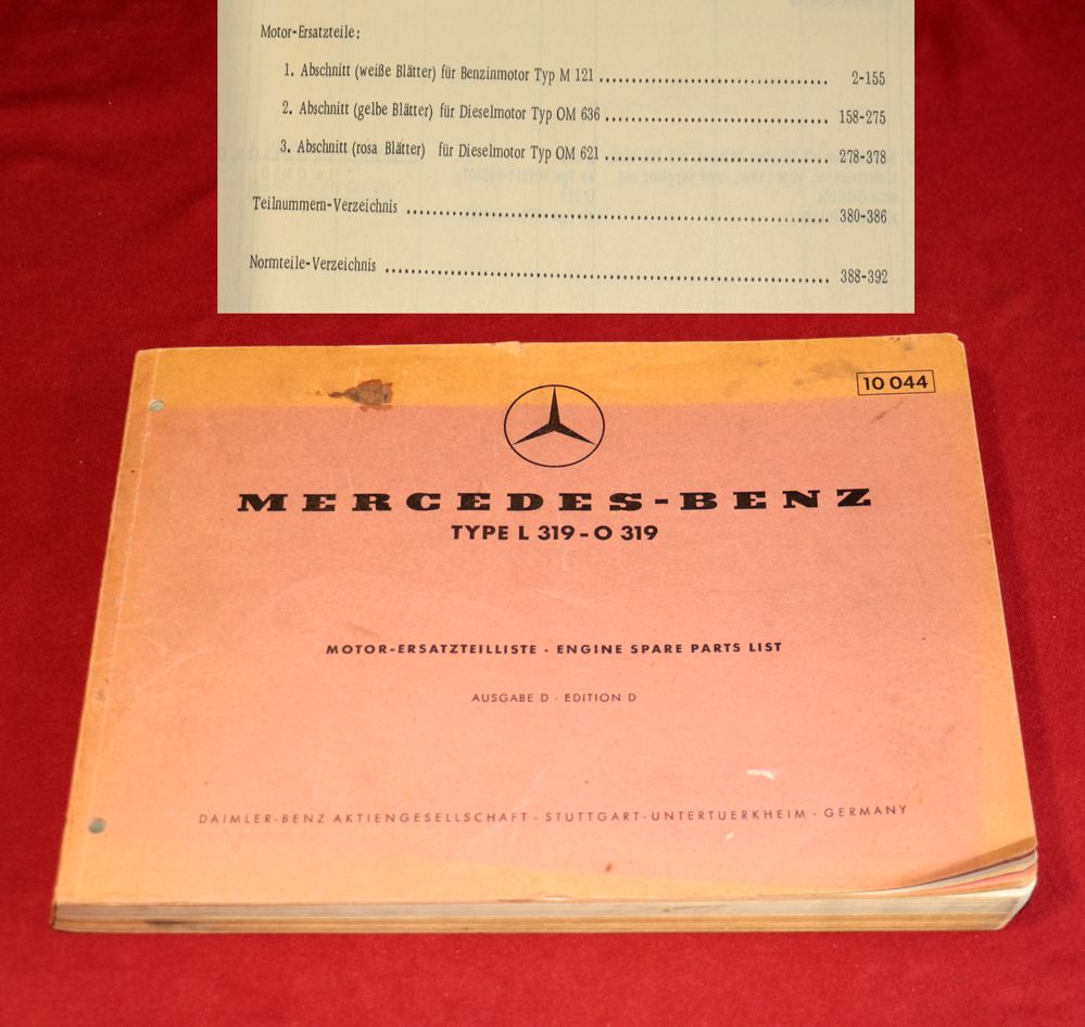 Mercedes L 319, O 319 Motoren M 121, OM 636 , OM 621