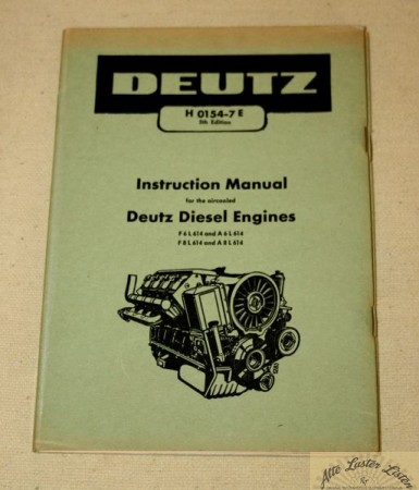 Deutz F 6 + 8 L 614     Instruction Manual