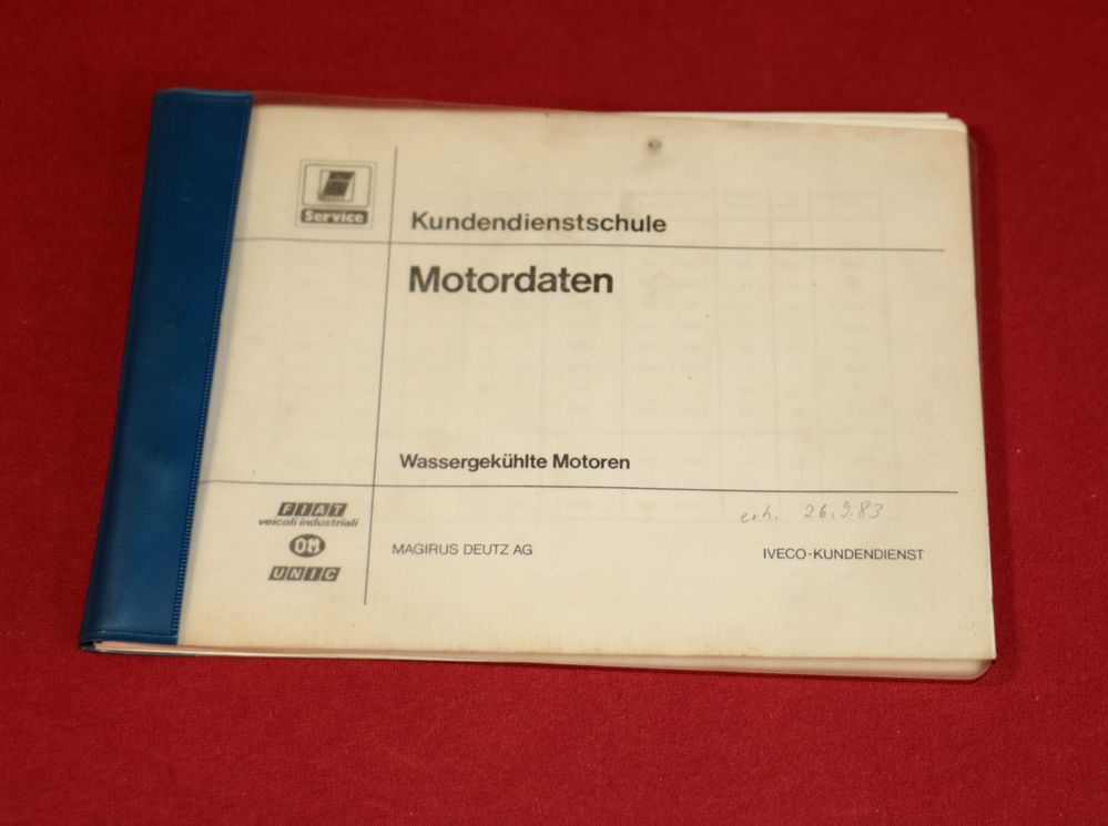 Datenbuch Iveco Motordaten wassergekühlte Motoren