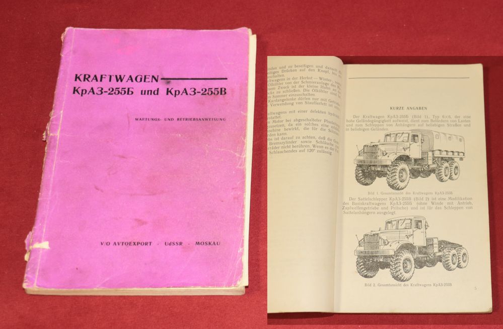 KRAZ 255 B , Betriebsanleitung