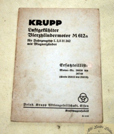 Luftgekühlter Motor  M 612 a