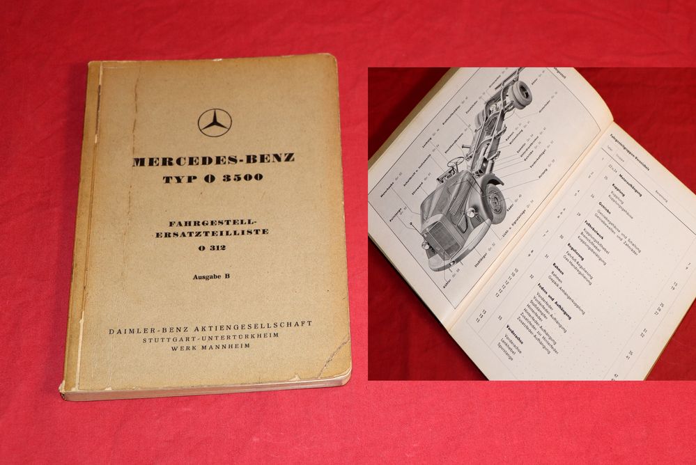 Mercedes O 3500 Bus Fahrgestell Ersatzteilliste