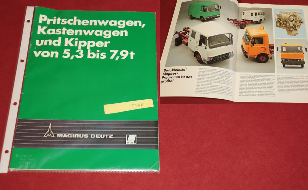 Fiat Magirus 5,3 bis 7,9 t Pritschen- , Kasten - und Kipper Fahrzeuge