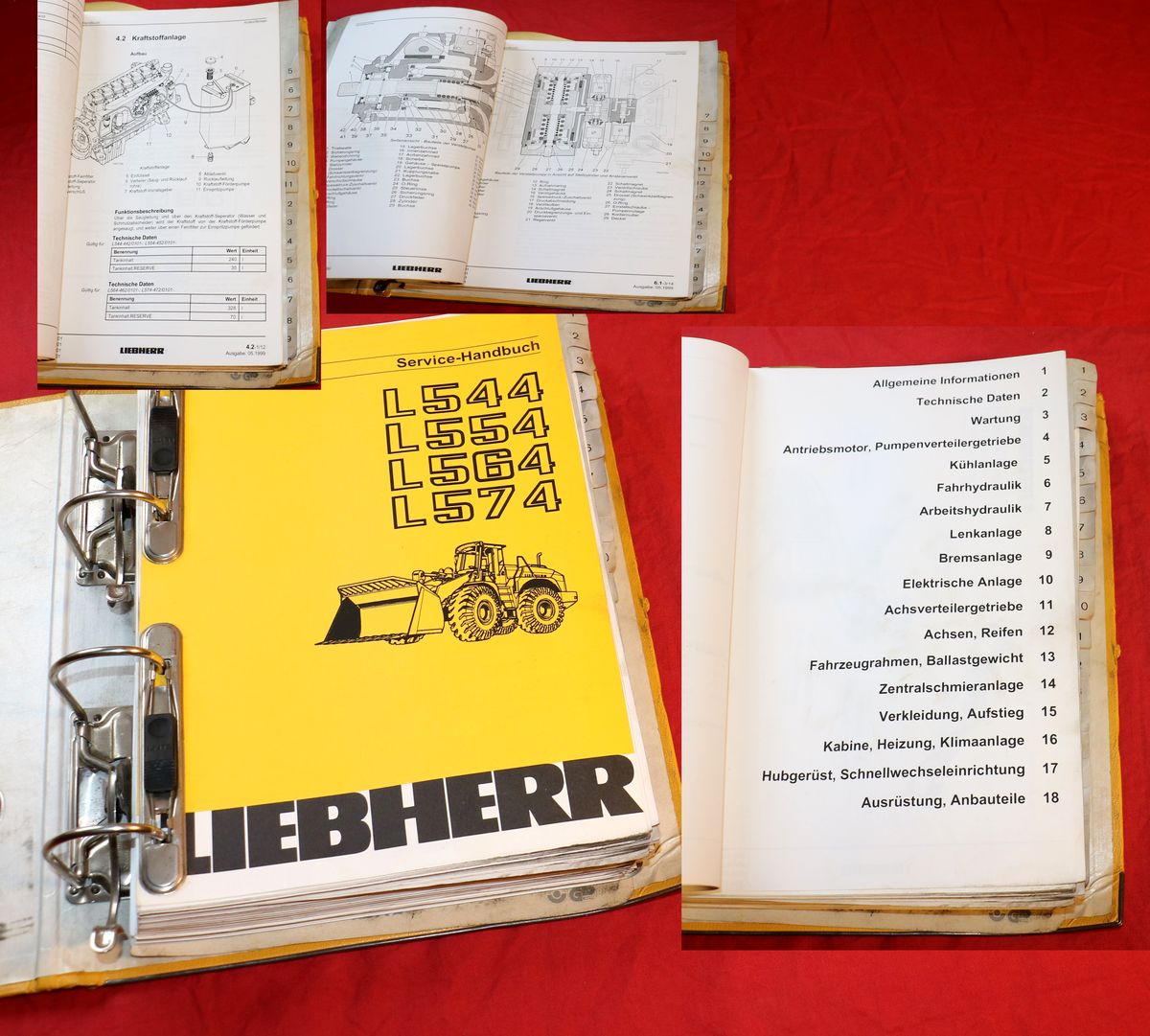 Liebherr L 544, 554, 564, 574 Radlader Werkstatthandbuch