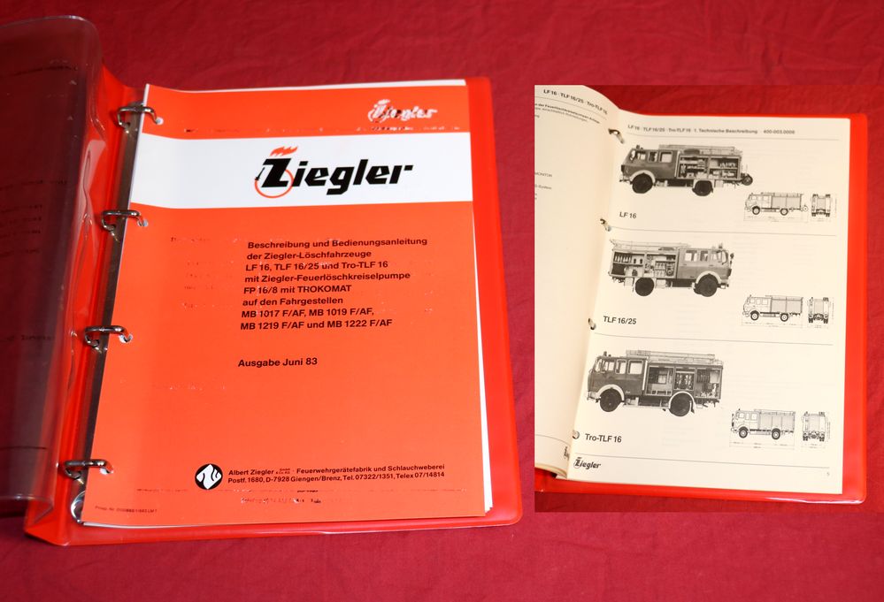 Ziegler Löschfahrzeuge LF 16 , TLF 16/25 , Tro-TLF 16 auf Mercedes