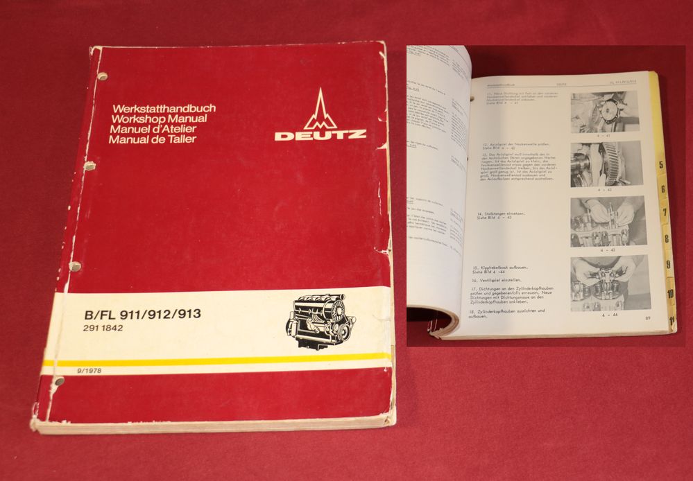 Deutz Motoren B/FL  911 , 912  , 913 Werkstatthandbuch