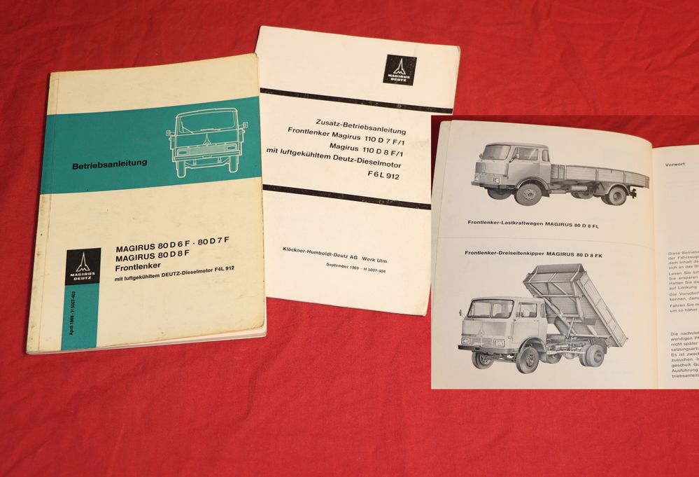 Eicher Magirus 80 D 6, 7, 8  F Betriebsanleitung 110 D
