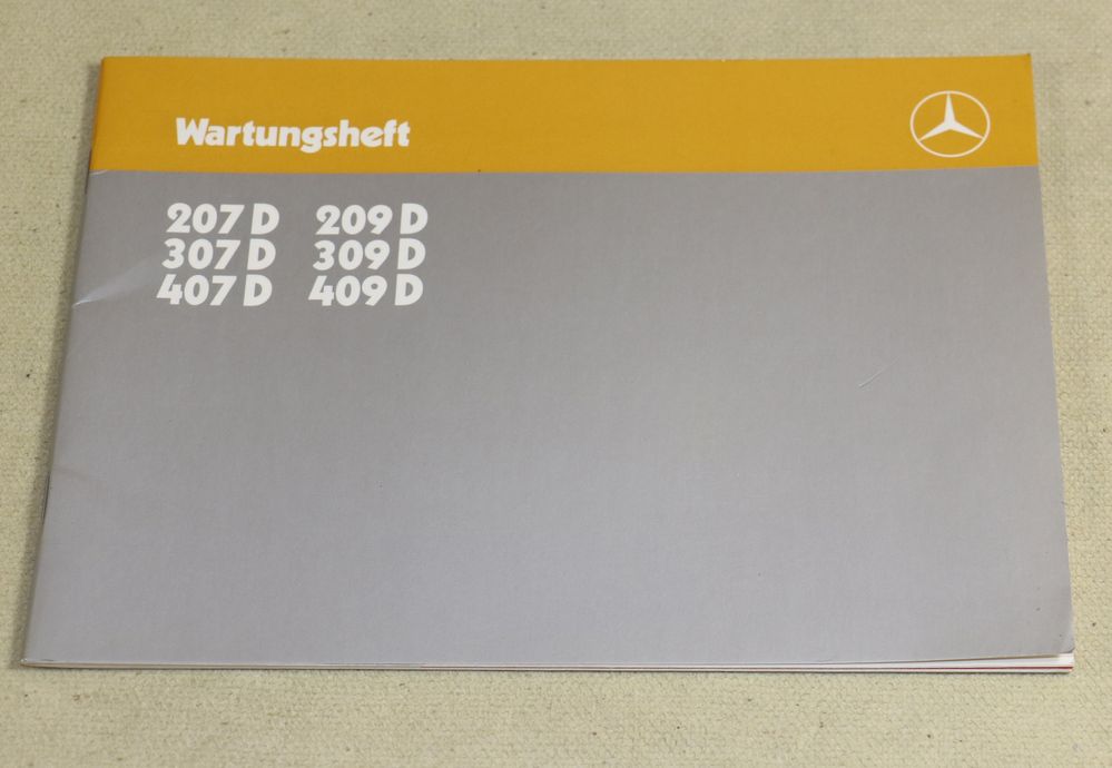 Mercedes Transporter Wartungsheft 207, 307, 407, 209, 309, 409  D
