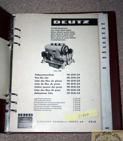 F 4 L 310    Teilenummern Liste