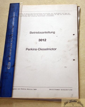 Betriebsanleitung Perkins    3012  Dieselmotoren