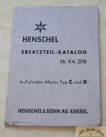 Henschel 6 Zylinder Motor  Typ C und D