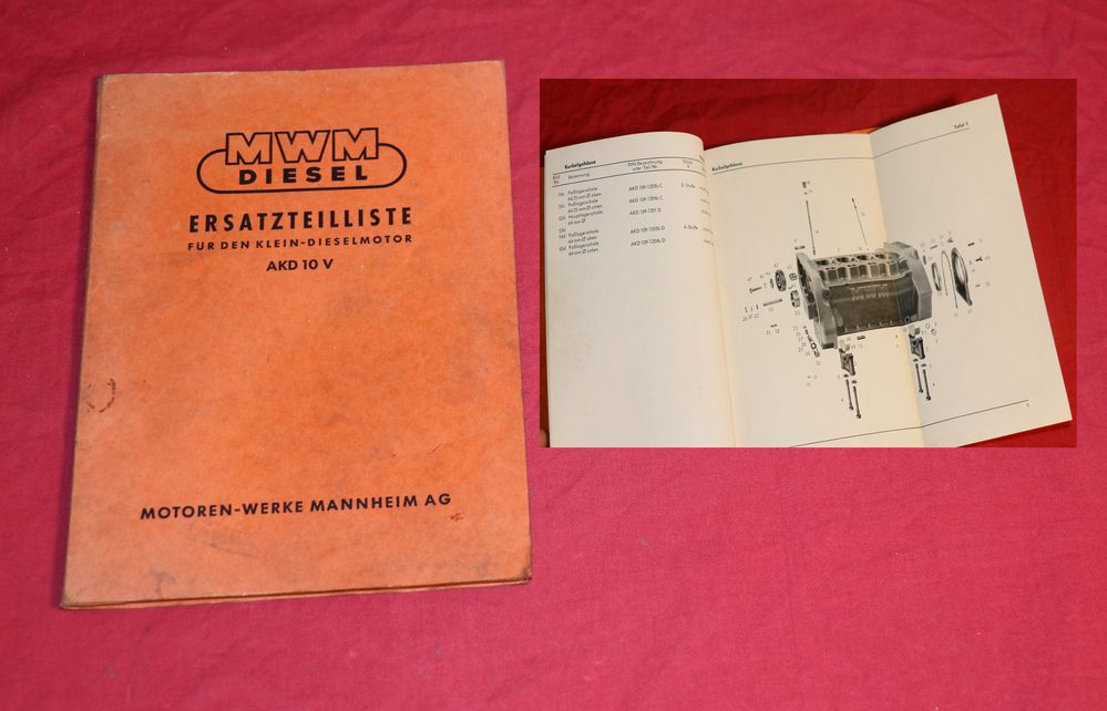 MWM AKD 10 V Motor Ersatzteilliste