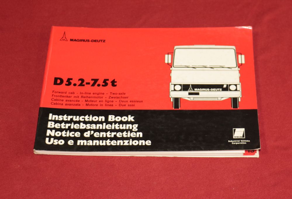Magirus D 5,2 - 7,5 t Fiat Magirus Betriebsanleitung