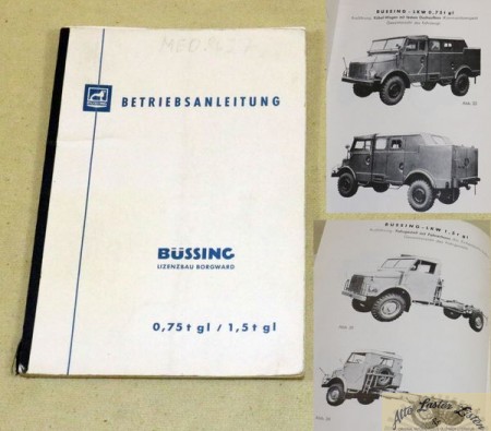 Büssing 0,75 t u. 1,5 t gl  ,  Lizenz Borgward B 2000