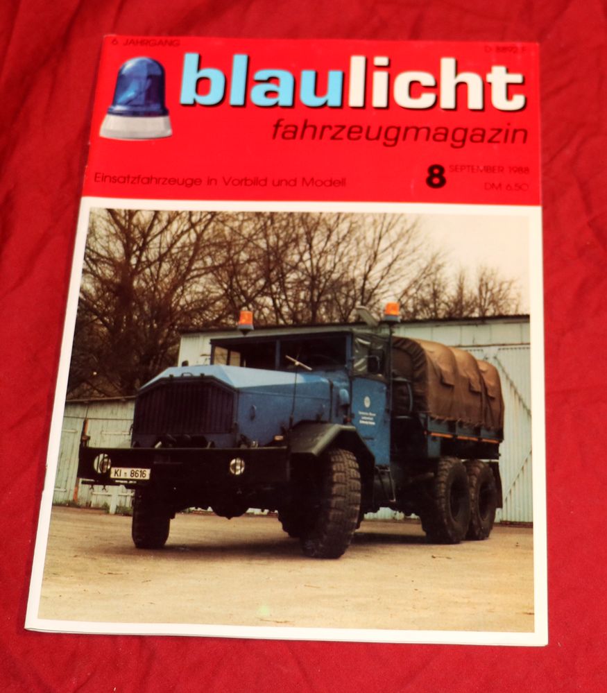 Blaulicht  Fahrzeugmagazin   September 1988