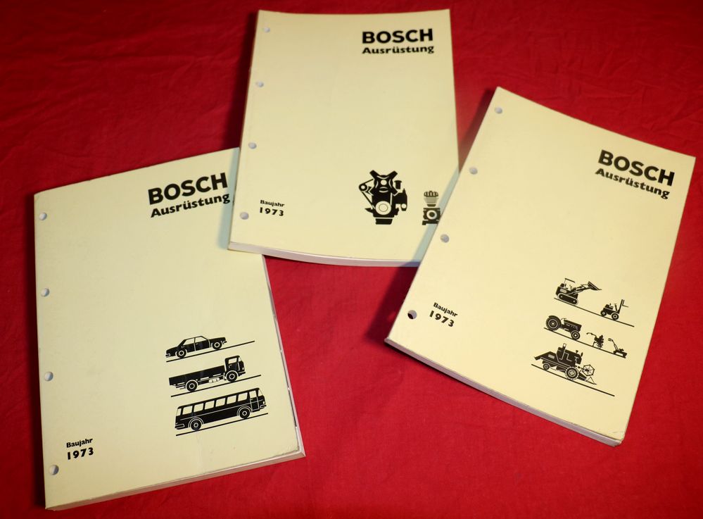 BOSCH Ausrüstung Katalog 1973 , 3 Stück