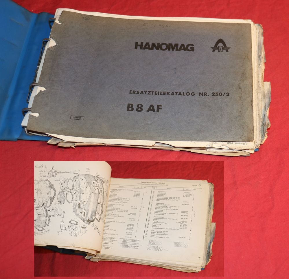 Hanomag B 8 AF Radlader , Ersatzteilliste